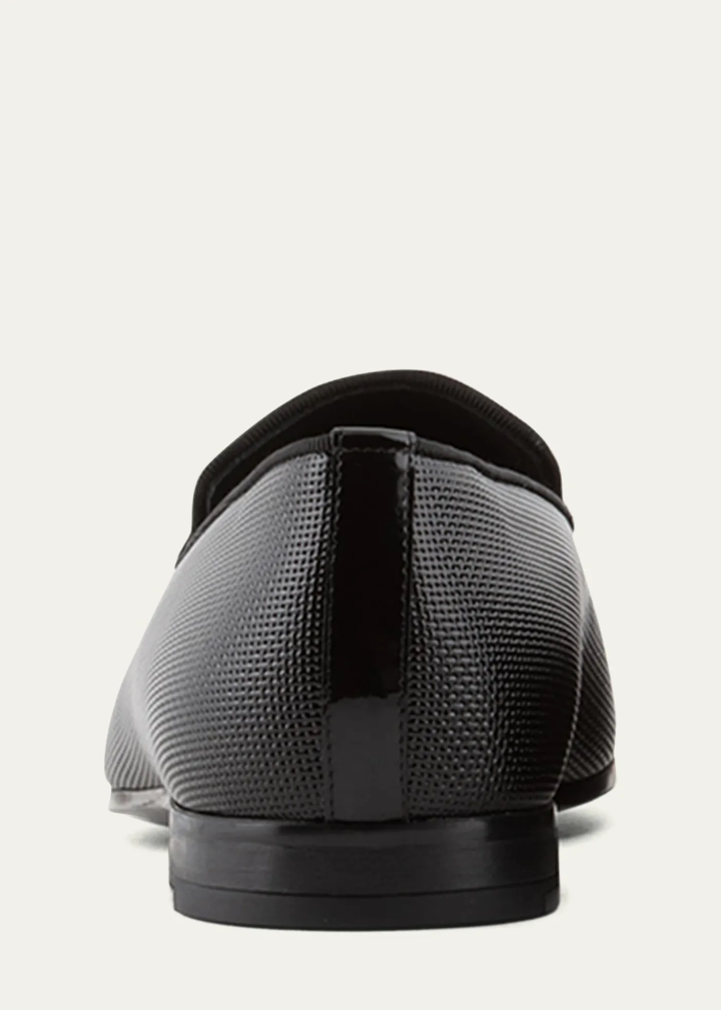 Giorgio ArmaniMen's Textured Leather Grosgrain-Trim Loafers