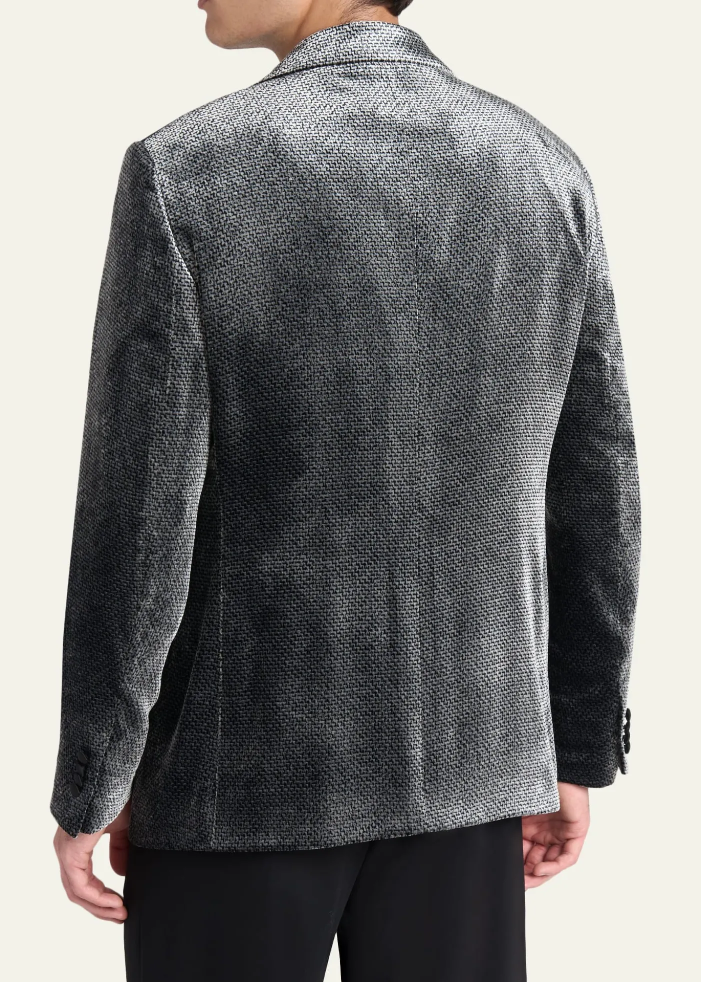 Giorgio ArmaniMen's Velvet-Effect Peak Lapel Dinner Jacket