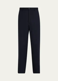 Giorgio ArmaniMen's Virgin Wool Flat Front Trousers