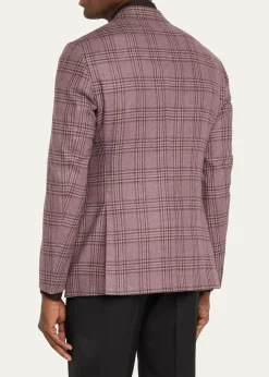 Giorgio ArmaniMen's Wool-Cashmere Plaid Sport Coat