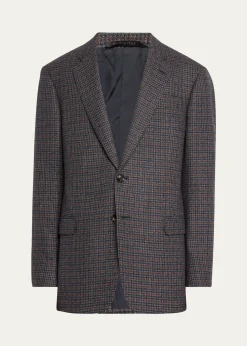 Giorgio ArmaniMen's Wool-Cashmere Plaid Sport Coat