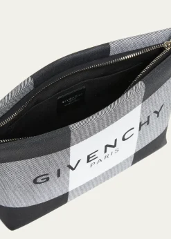 GivenchyLogo Check Pouch Bag