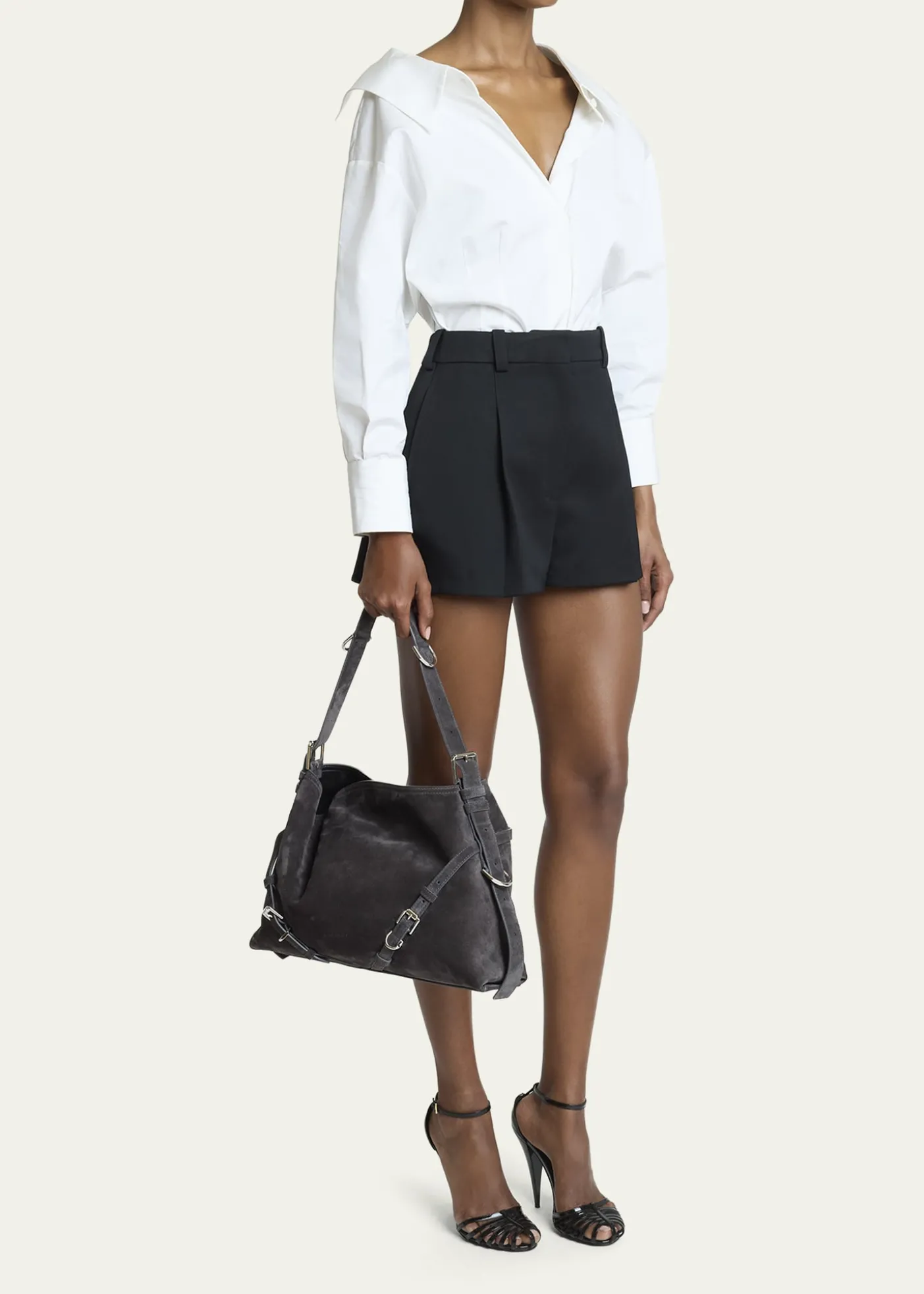 GivenchyMedium Voyou Suede Shoulder Bag