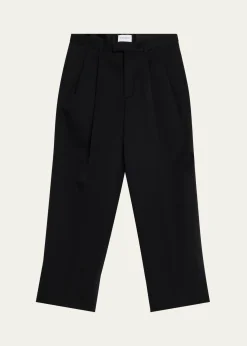 GivenchyMen's Double-Pleat Grain de Poudre Wool Pants