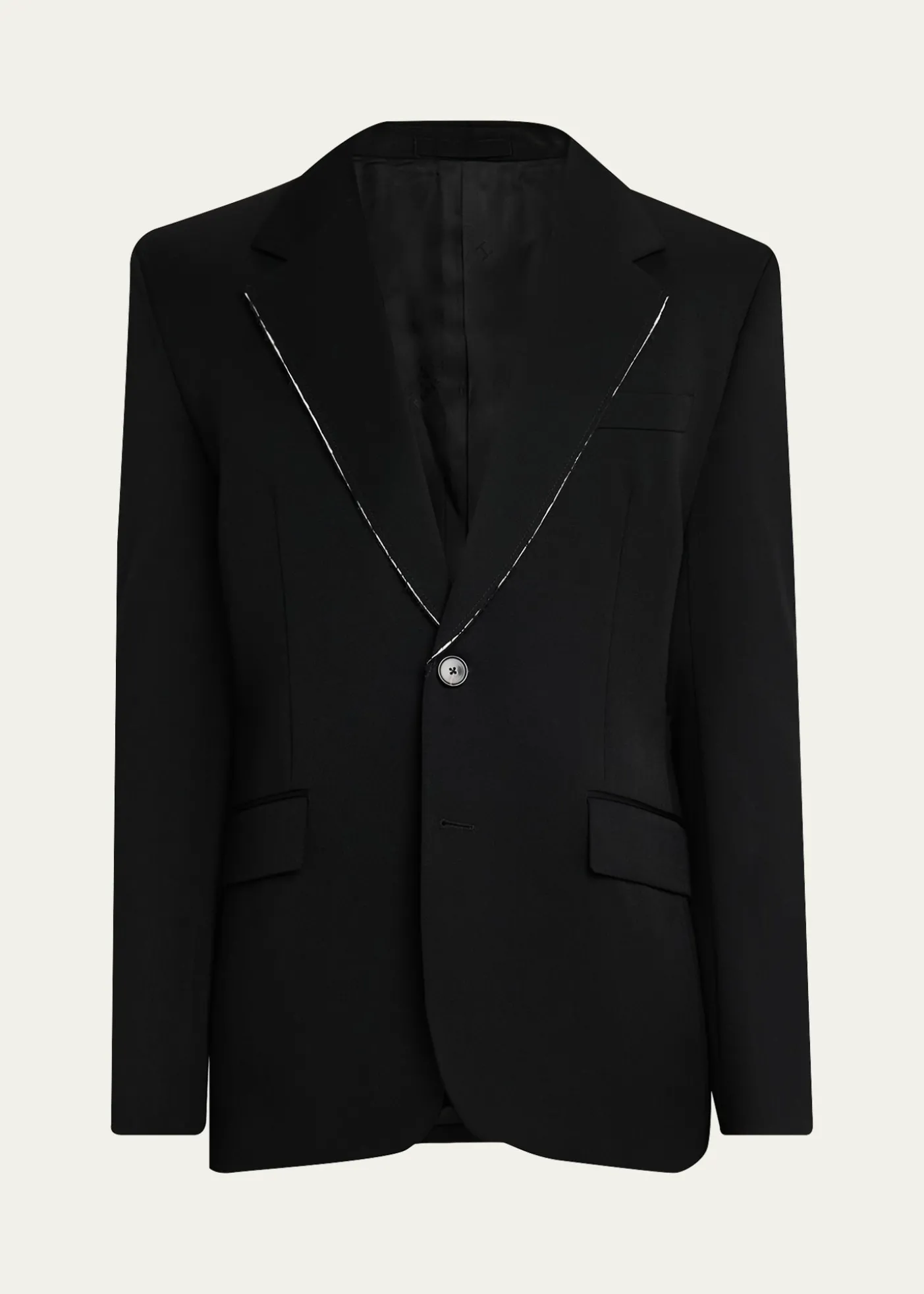 GivenchyMen's Fitted Wool Raw-Edge Two-Button Blazer