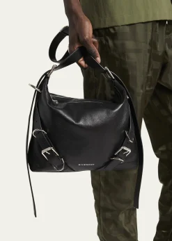 GivenchyMen's Voyou Leather Crossbody Bag