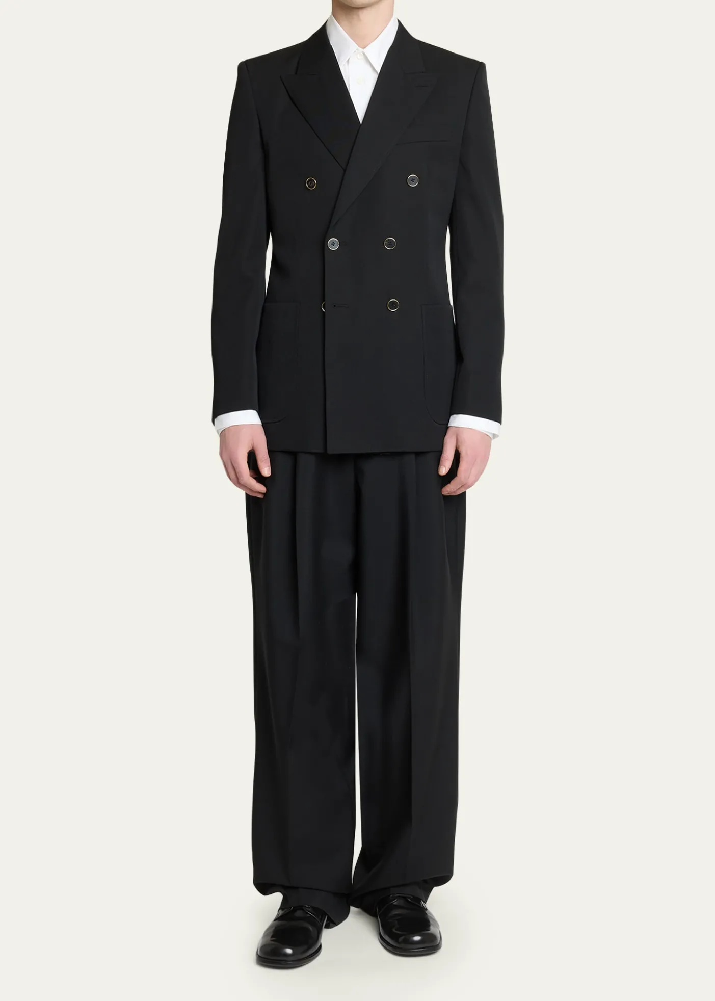 GivenchyMen's Wool Gabardine Double-Breasted Jacket