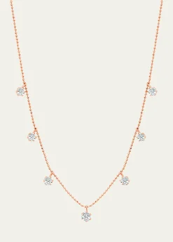 Graziela Gems18K Rose Gold Medium Floating Diamond Necklace