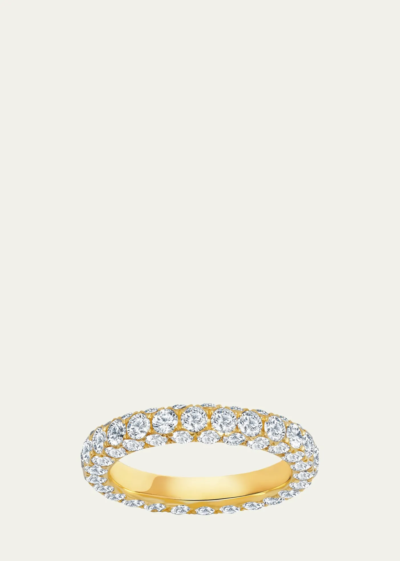 Graziela Gems18K Yellow Gold Diamond 3 Sided Ring