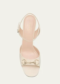 GucciLady Horsebit Leather Sandals