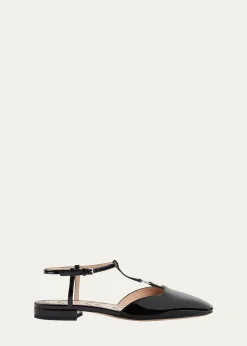GucciMarmont Patent Leather Ballerina Flats