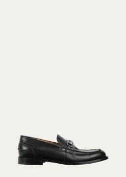 GucciMen's Dromos Leather Horsebit Loafers