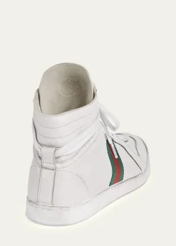 GucciMen's Coda Leather High-Top Sneakers