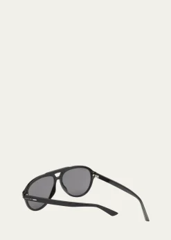 GucciMen's GG1443Sm Acetate Aviator Sunglasses