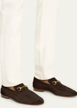 GucciMen's Jordaan Suede Bit Loafers