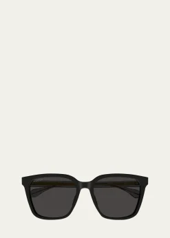 GucciMen's Temple-Logo Square Sunglasses