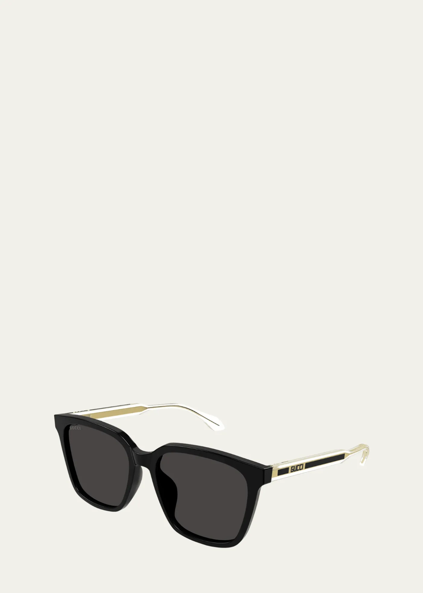 GucciMen's Temple-Logo Square Sunglasses