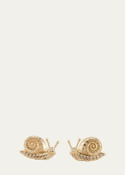 Harwell GodfreySnail Stud Earrings with Diamonds