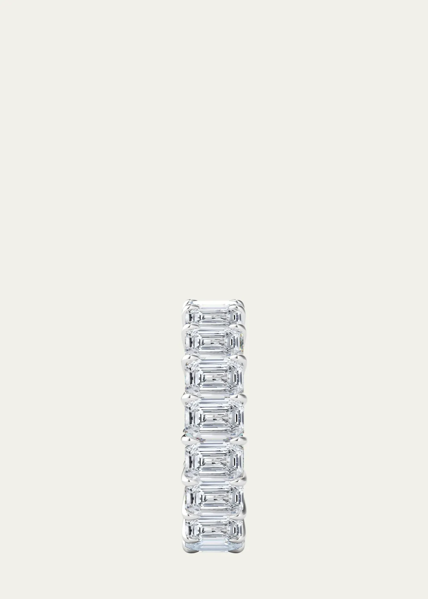 HauteCarat18K Emerald Cut Lab Grown Diamond Eternity Band, 9.0tcw