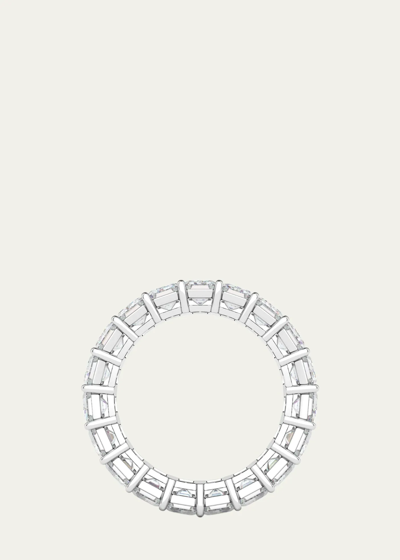 HauteCarat18K Emerald Cut Lab Grown Diamond Eternity Band, 9.0tcw