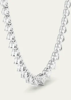 HauteCarat18K Graduated Heart Shape Lab Grown Diamond Necklace
