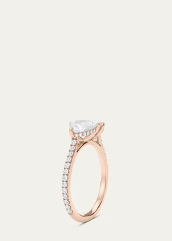 HauteCarat18K Heart Lab Grown Diamond West Pave Twin Ring