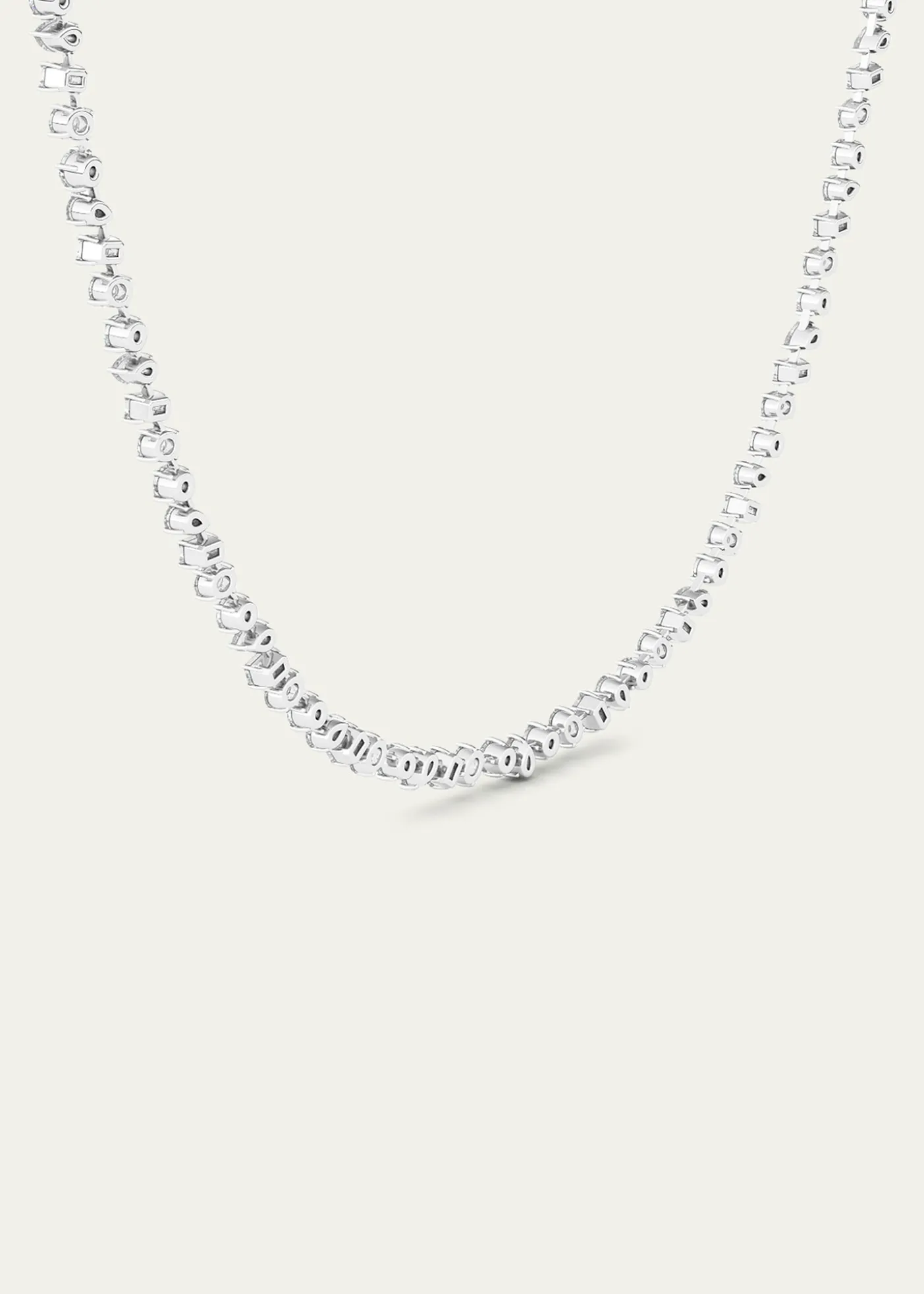 HauteCarat18K Mixed Shape Lab Grown Diamond Necklace