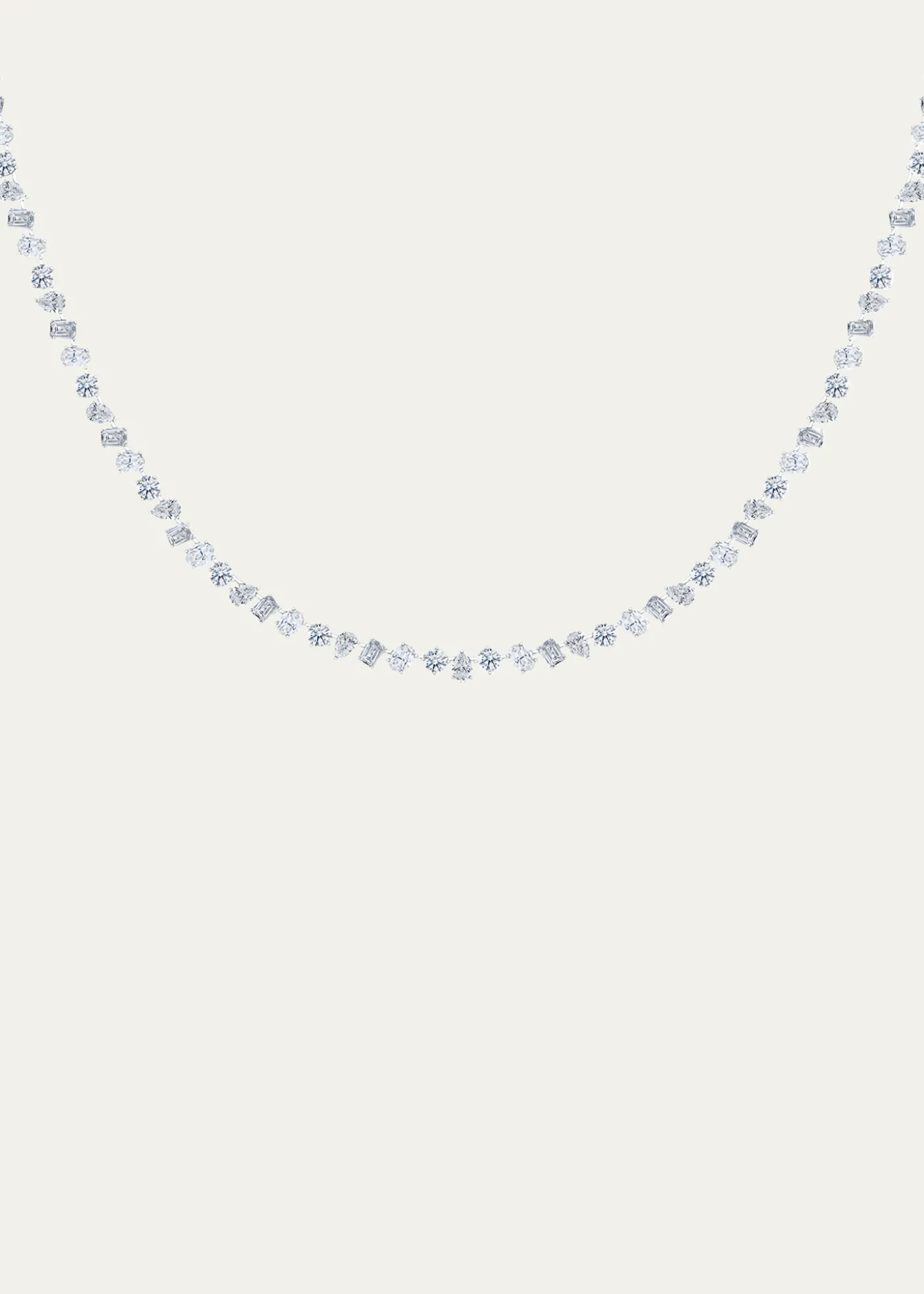 HauteCarat18K Mixed Shape Lab Grown Diamond Necklace