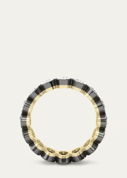 HauteCarat18K Oval Cut Bezel Lab Grown Diamond Eternity Band, 7.5tcw