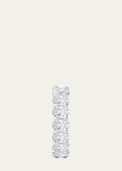 HauteCarat18K Oval Cut Lab Grown Diamond Eternity Band, 7.5tcw