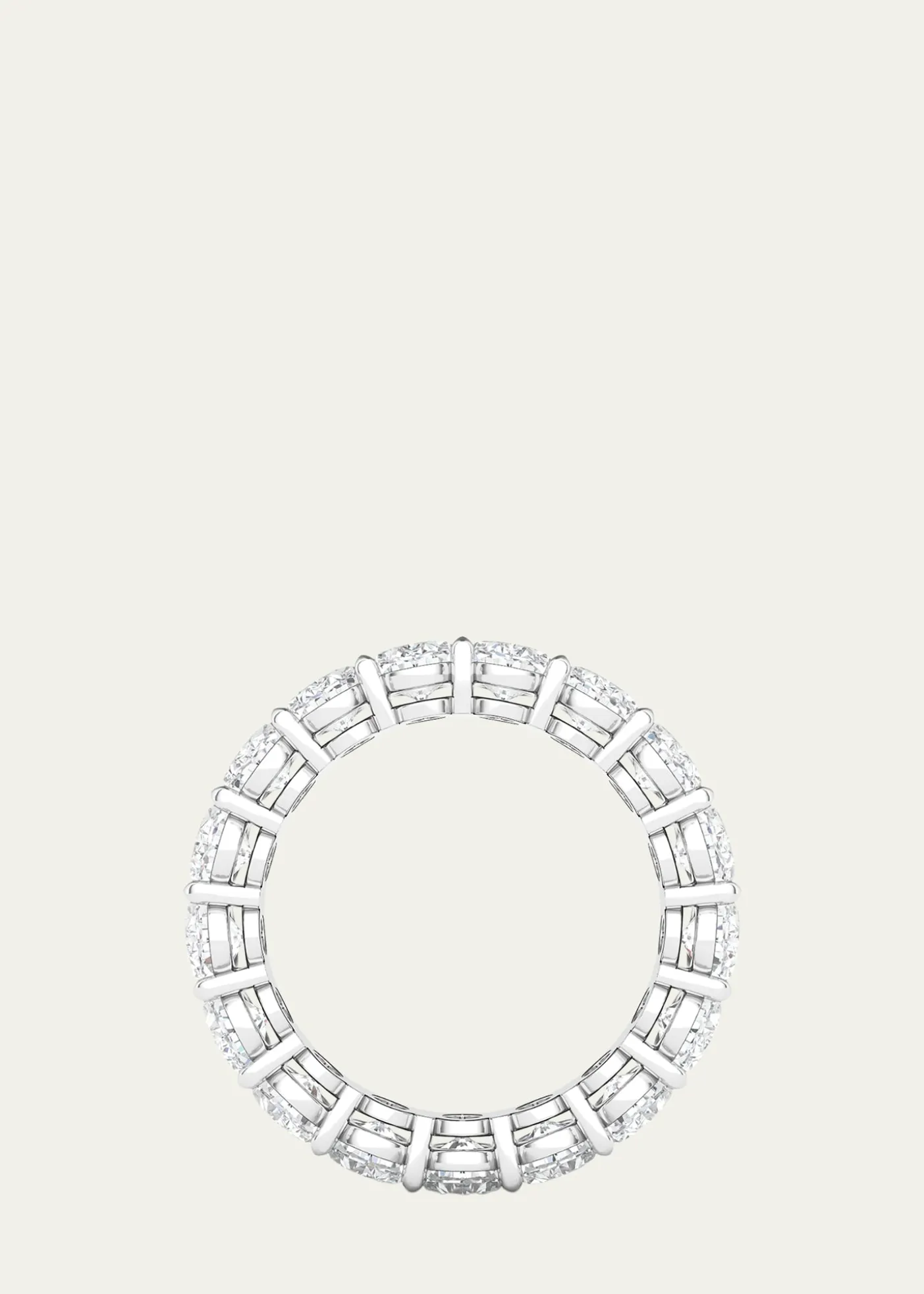 HauteCarat18K Oval Cut Lab Grown Diamond Eternity Band, 7.5tcw