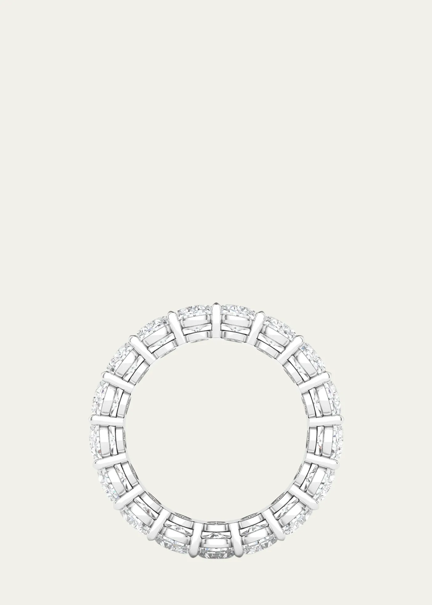 HauteCarat18K Oval Cut Lab Grown Diamond Eternity Band, 6.0tcw