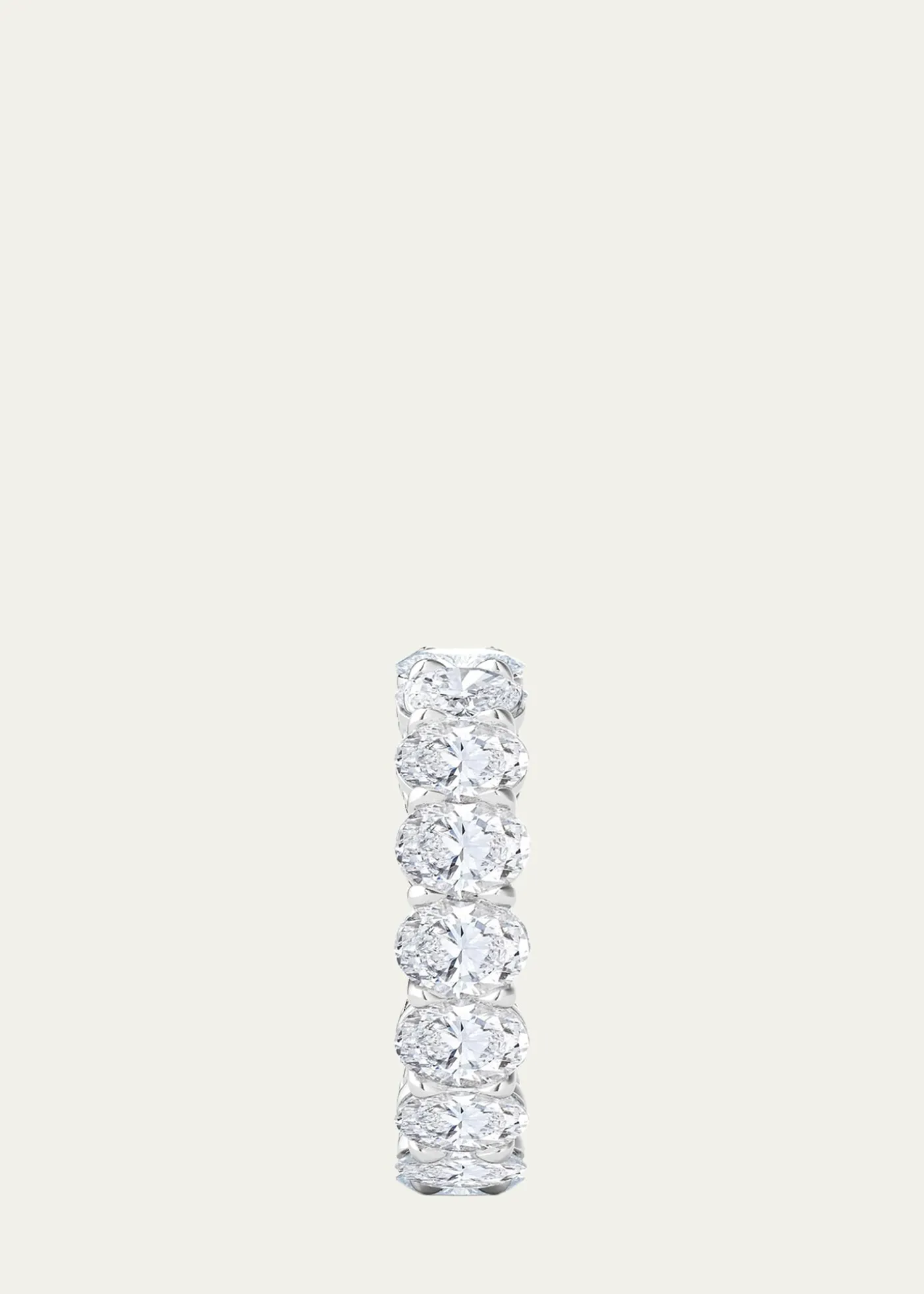 HauteCarat18K Oval Cut Lab Grown Diamond Eternity Band, 6.0tcw