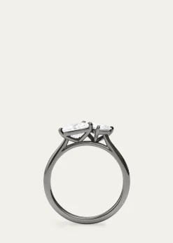 HauteCarat18K Trillion Lab Grown Diamond Twin Ring