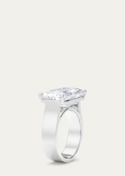 HauteCaratMen's Radiant Lab Grown Diamond East-West Band