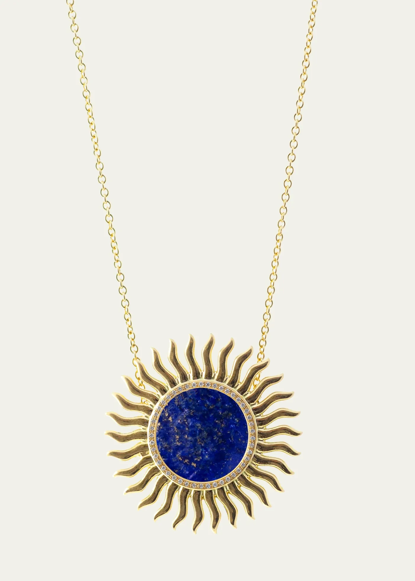 Haute Victoire18K Lapis Lazuli and Diamond Solar Necklace
