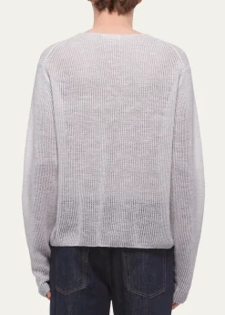 Helmut LangMen's Waffle-Knit Henley T-Shirt