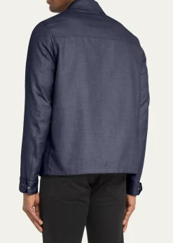 HernoMen's Coated Cashmere-Blend Overshirt