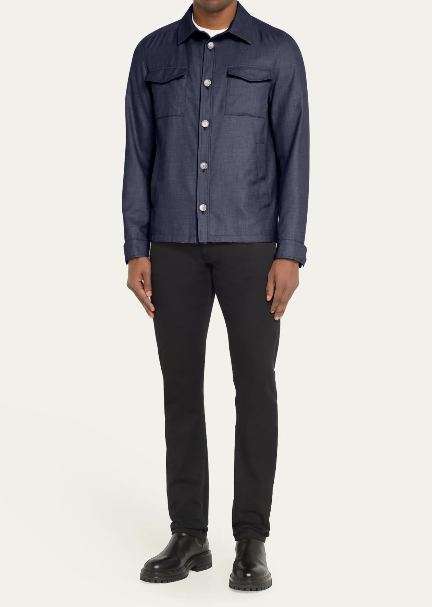 HernoMen's Coated Cashmere-Blend Overshirt