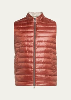 HernoMen's Nylon Ultralight Reversible Bicolor Vest