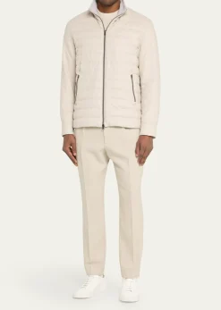 HernoMen's Padded Silk-Cashmere Zip Jacket