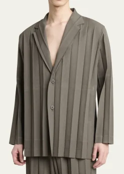 Homme Plisse Issey MiyakeMen's Edge Ensemble Pleated Sport Coat