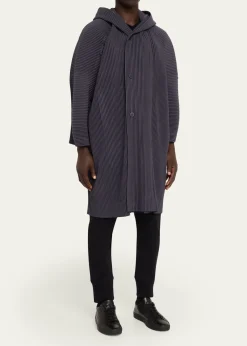 Homme Plisse Issey MiyakeHooded Plisse Coat