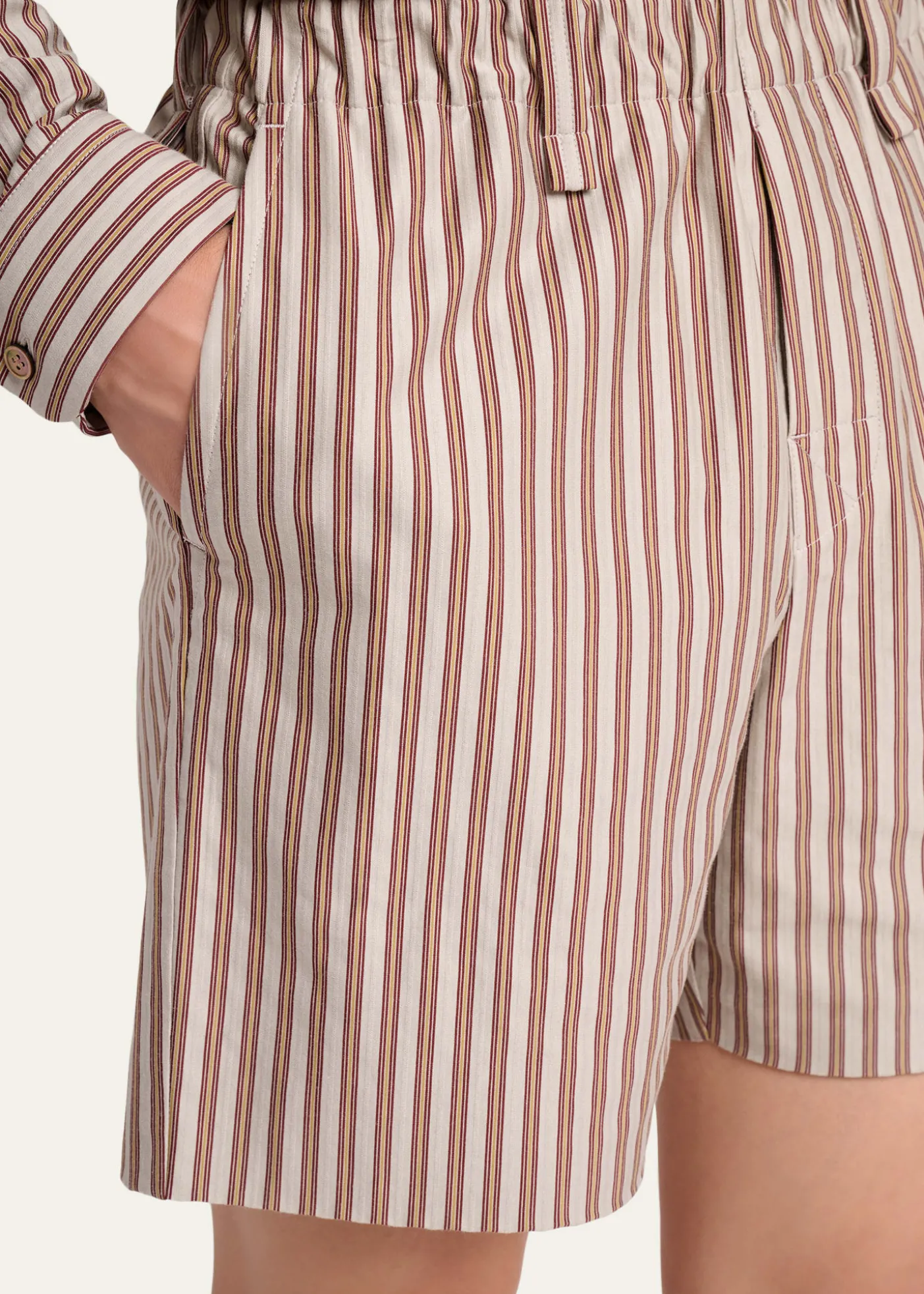 Homme Plisse Issey MiyakeMen's Multi-Stripe Jersey Flat-Front Shorts