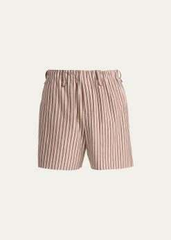 Homme Plisse Issey MiyakeMen's Multi-Stripe Jersey Flat-Front Shorts