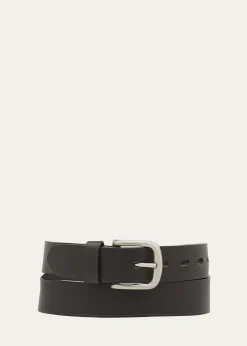Il BisonteMen's Classic Cowhide Leather Belt