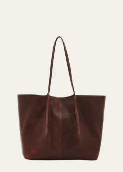 Il BisonteNina Pleated Leather Tote Bag