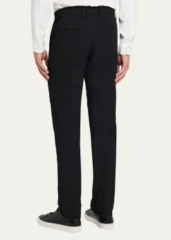 IM MENMen's Shrink Dye Flat-Front Pants