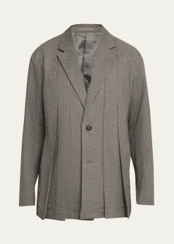 IM MENMen's Wool Like Tweed Jacket