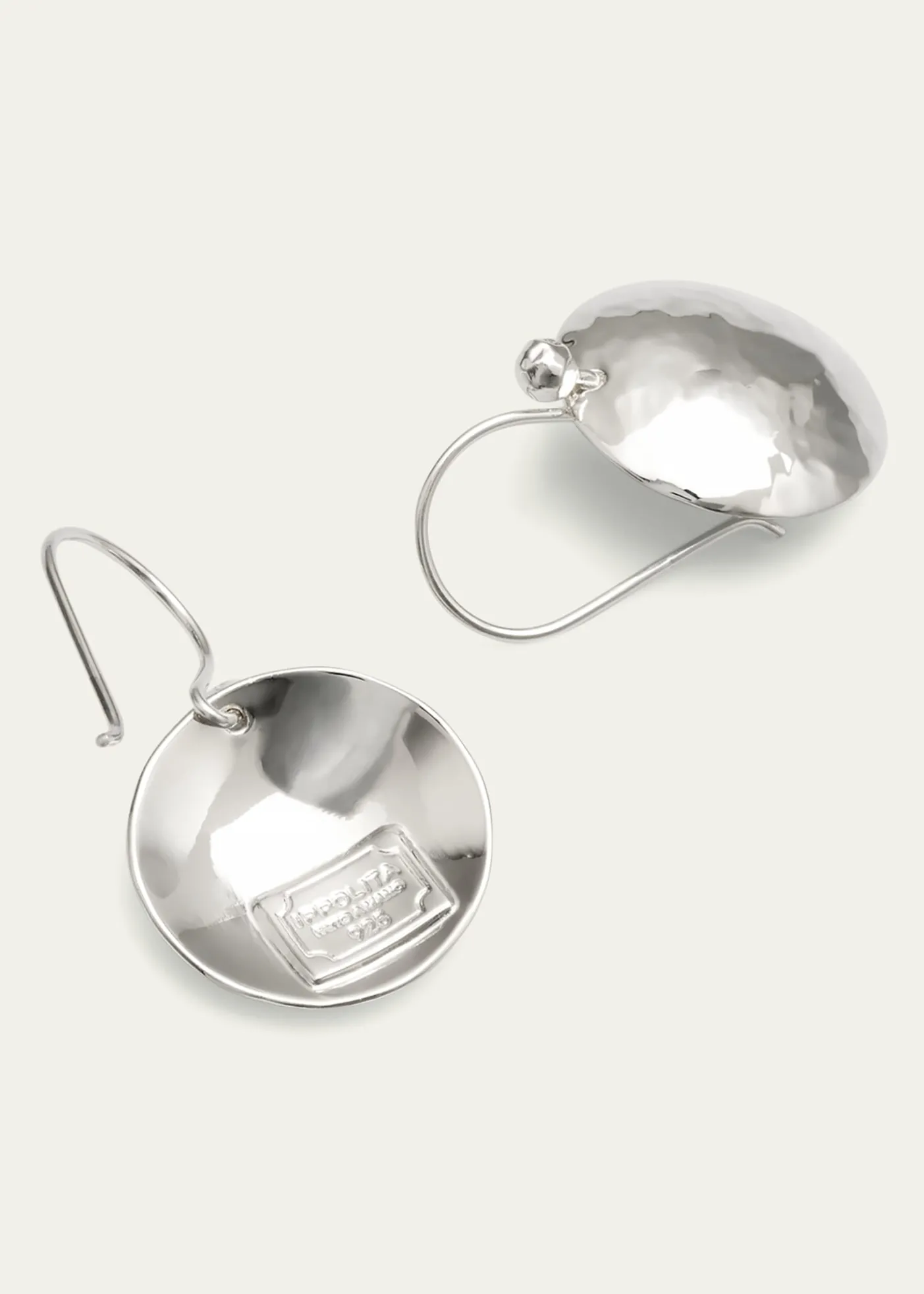 IppolitaDisc Earrings in Sterling SIlver with Diamonds